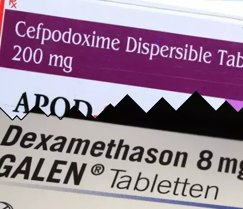 Cefpodoxima contra Dexametasona